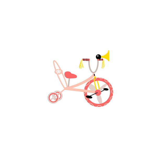 Set von verschiedenen Arten von Kinderfahrrädern, bunte Fahrräder mit verschiedenen Arten von Rahmen-Illustrationen - Foto, Bild