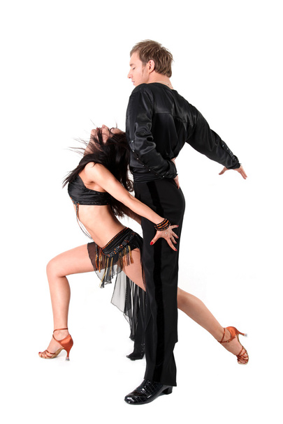 Latino dancers in action isolated on white - Valokuva, kuva