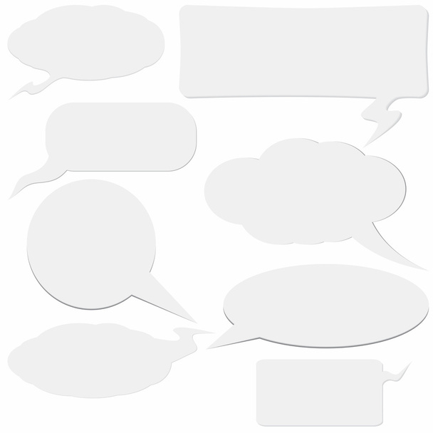 Dialogue boxes on white background - Vector, afbeelding