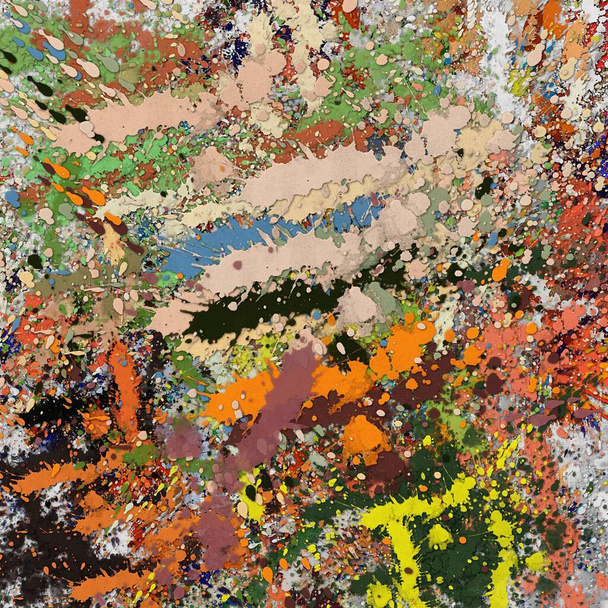 abstrakcyjne tło kolorowe grunge tekstury chaotyczne pociągnięcia farby - Zdjęcie, obraz