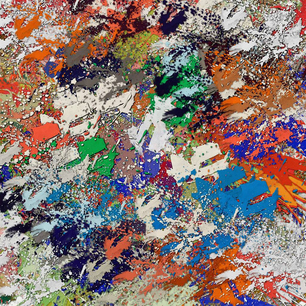 fundo abstrato colorido grunge textura caótico pinceladas - Foto, Imagem