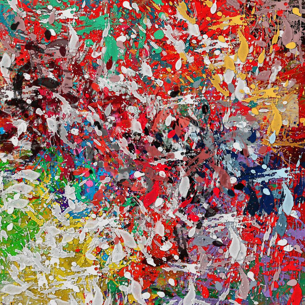 abstrakcyjne tło kolorowe grunge tekstury chaotyczne pociągnięcia farby - Zdjęcie, obraz
