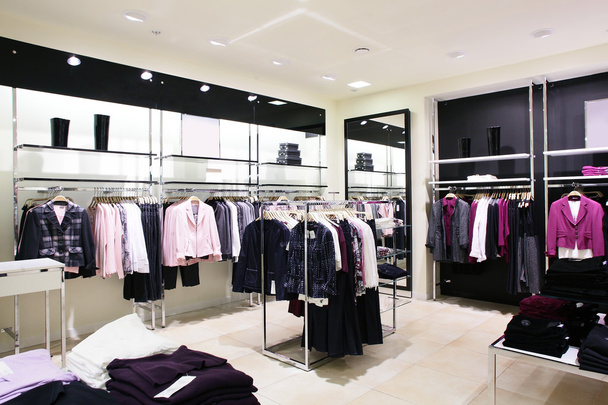 brand new interior of cloth store - Φωτογραφία, εικόνα