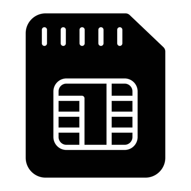 Піктограма SIM-карти заповнений дизайн, змінений вектор
 - Вектор, зображення