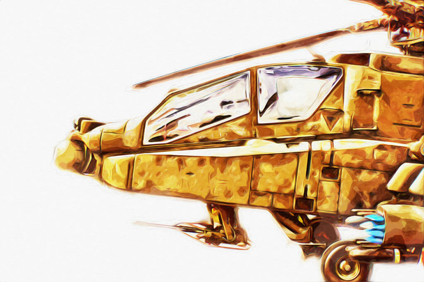 hélicoptère militaire dessin illustration art vintage
 - Photo, image