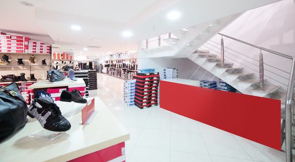 belső tér modern európai Mall cipőbolt - Fotó, kép