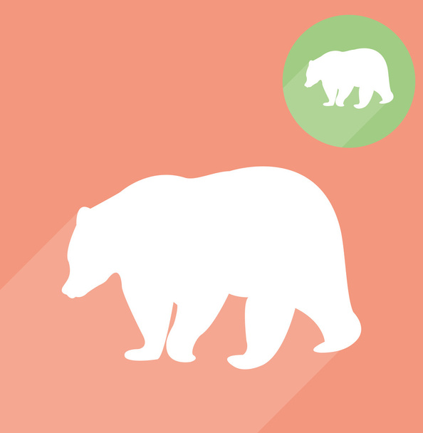 Bear symbol silhouette - Wektor, obraz