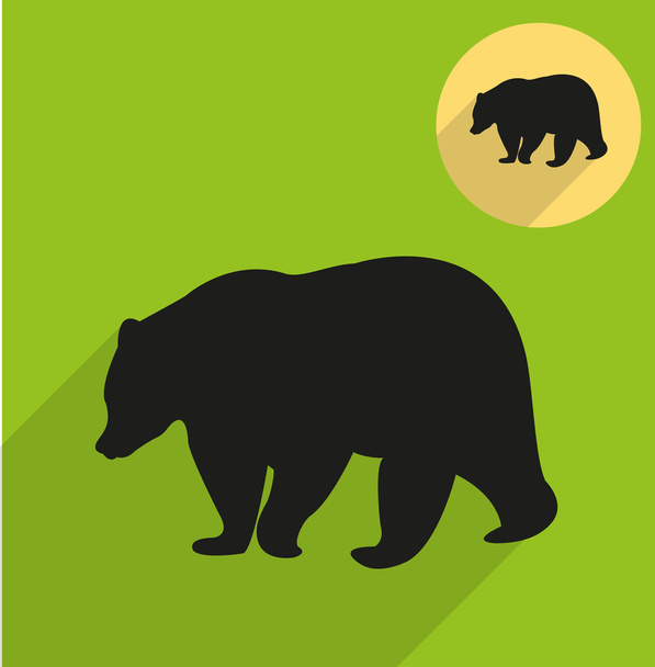 Bear symbol silhouette - Vektor, obrázek