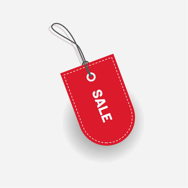 Vektor prodeje štítku s červenou slevou - Vektor, obrázek
