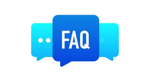 Faq chat message bubble. Support service. Motion graphic. - Footage, Video