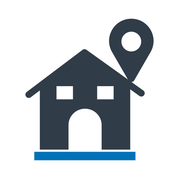  Home location Elszigetelt vektor ikon, amely könnyen módosítható vagy szerkeszthető - Vektor, kép