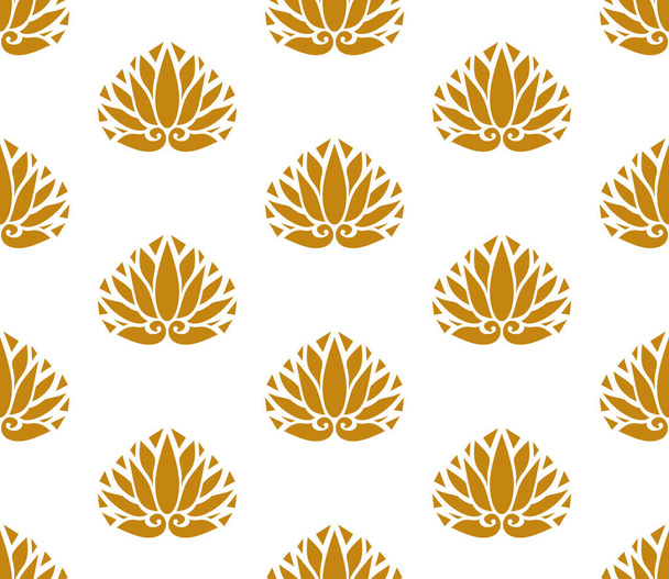 Японський стиль оформлення квіткового знаку, листові символи безшовна текстура - Вектор, зображення