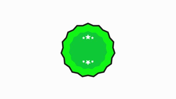 Certificado ISO 27001 Certificação de crachá verde Ícone de selo em estilo plano sobre fundo branco. Gráfico de movimento. - Filmagem, Vídeo