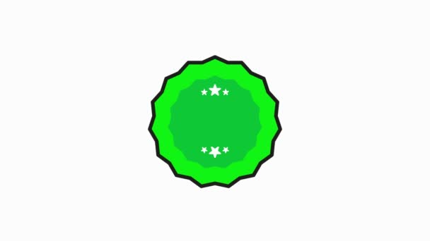 ISO 26000 Gecertificeerde badge Gecertificeerde groene Stempel pictogram in vlakke stijl op witte achtergrond. Bewegingsgrafiek. - Video