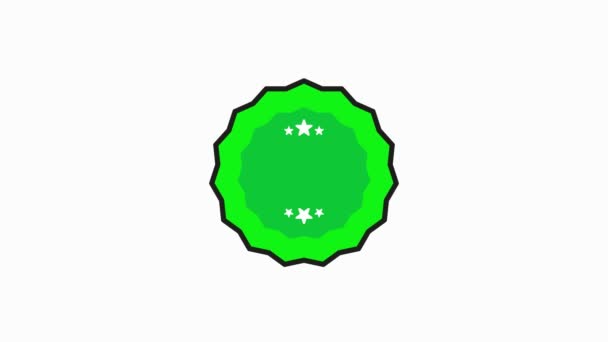 ISO 13485 Certificado emblema Certificação verde Ícone de selo em estilo plano sobre fundo branco. Gráfico de movimento. - Filmagem, Vídeo