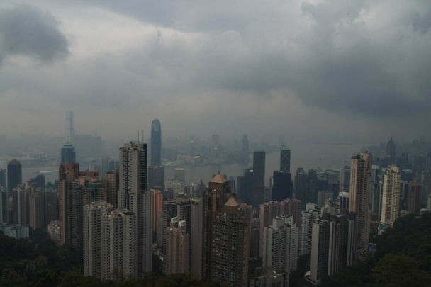 skyline Hong Kong da Victoria Peak - Foto, immagini