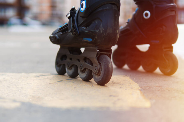 to ride on roller skates - Photo, Image