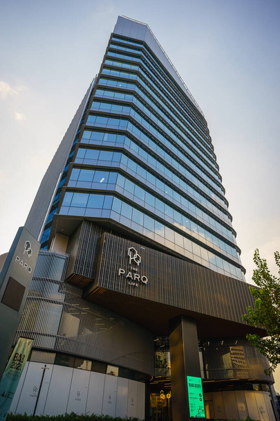 Bangkok, Thailand - December 28, 2020: The PARQ, a mixed-use building in downtown area. - Photo, image