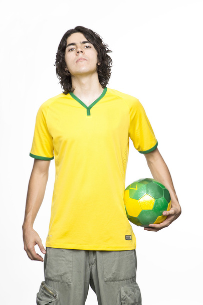 Man with brazil jersey - Foto, afbeelding