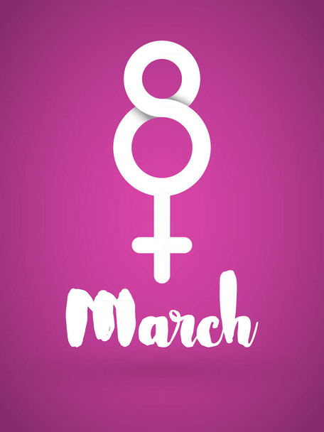 8 mars. Journée internationale de la femme. Illustration vectorielle, design plat - Vecteur, image