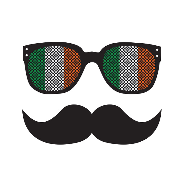irischer Mann mit Brille und Schnurrbart - Foto, Bild
