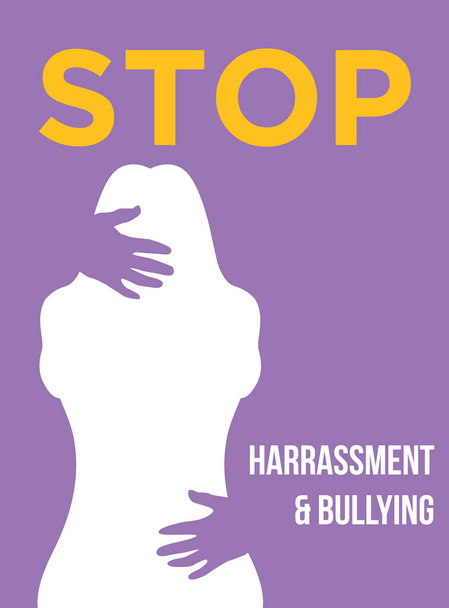 Plakát o sexuálním obtěžování. - Vektor, obrázek