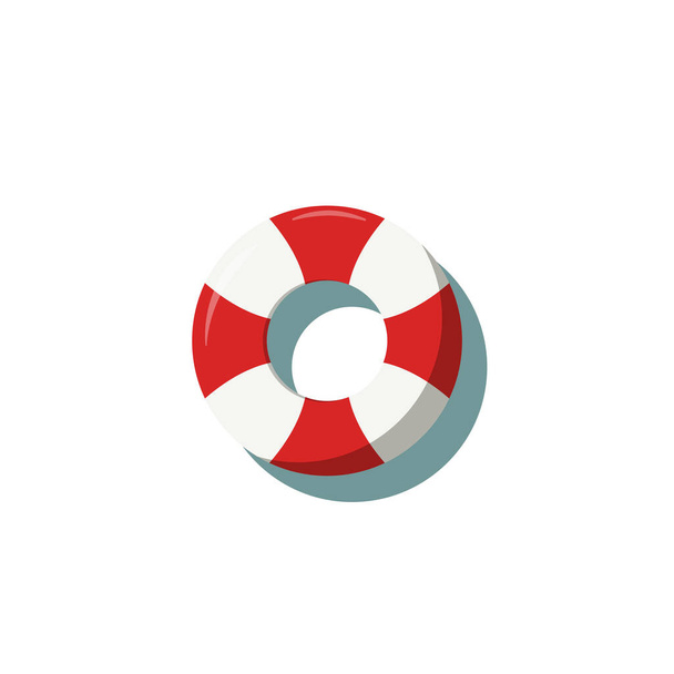 Vector illustration of swimming buoy. Isolated on a white background - Vector, Image