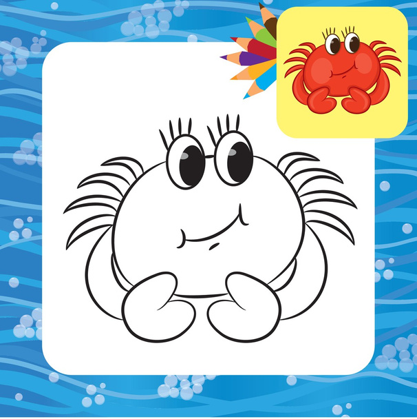 Cartoon crab - Vektor, kép