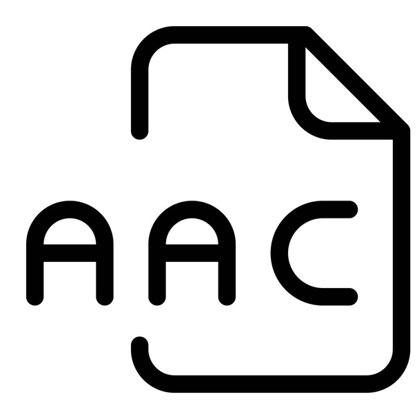 Προηγμένη κωδικοποίηση ήχου AAC είναι ένα πρότυπο κωδικοποίησης ήχου για ψηφιακή συμπίεση ήχου - Διάνυσμα, εικόνα