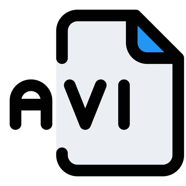 Extensão de nome de arquivo AVI um formato de recipiente multimídia - Vetor, Imagem
