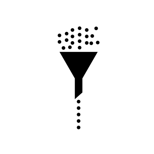 filter icon  funnel illustration on white background - 写真・画像