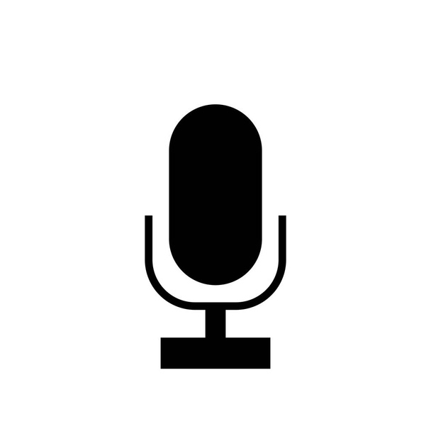 microphone solid favorite icon illustration - 写真・画像