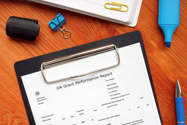 SBA form 2219 OA Grant Performance Report - Фото, зображення