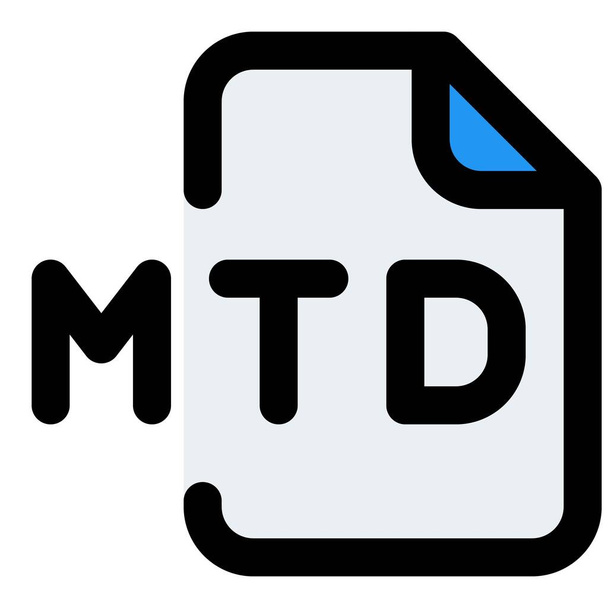 Ένα αρχείο MTD είναι ένα αρχείο μουσικής φύλλο που χρησιμοποιείται από Musicnotes Viewer ένα web browser plug-in - Διάνυσμα, εικόνα