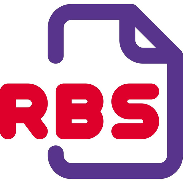 RBS File Association Format enthält Audiodaten und ist oft mit niedrigeren Bits verschlüsselt - Vektor, Bild