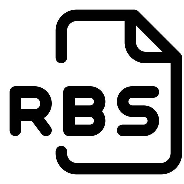 O formato RBS File Association contém dados de áudio e é muitas vezes codificado em bits mais baixos - Vetor, Imagem