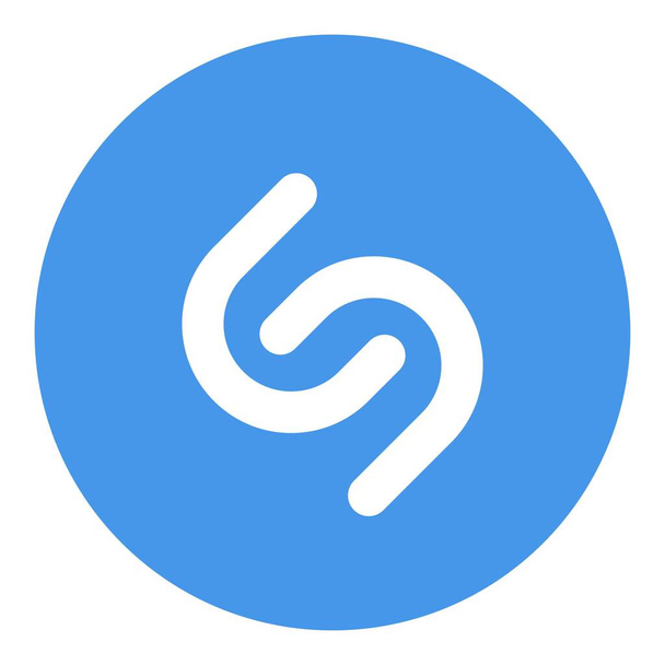 Aplicación de música Shazam para uso multimedia y podcasting - Vector, imagen