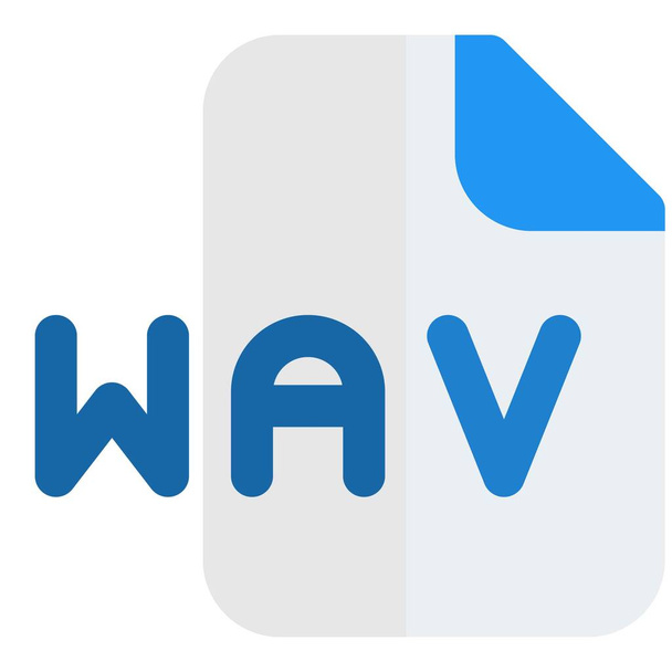 WAV - это стандарт формата аудио файлов для хранения аудио потока - Вектор,изображение