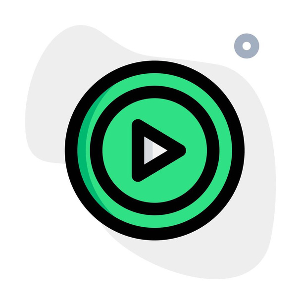 YouTube μουσική αυτόνομη εφαρμογή για ψυχαγωγία και podcasting χρήση - Διάνυσμα, εικόνα