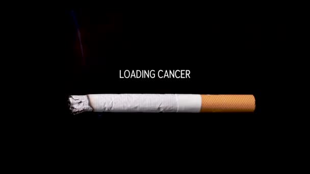 Φόρτωση Καρκίνου, έννοια της αρρώστιας από την κατανάλωση καπνού. - Πλάνα, βίντεο