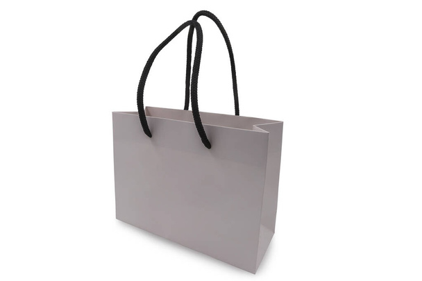 üres bevásárló táska elszigetelt fehér háttér - Fotó, kép