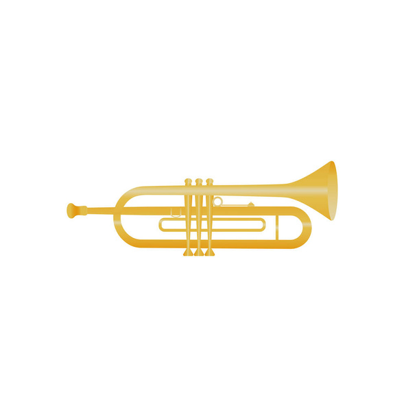 Ilustrace dechových nástrojů trumpety. - Vektor, obrázek