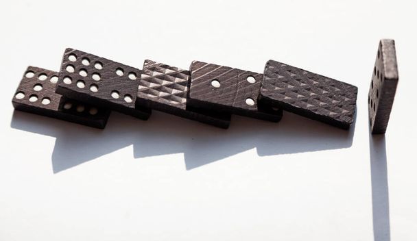 dominoes that have fallen over - Photo, Image