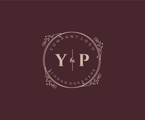 YP letras logotipo do casamento de luxo decorativo. - Vetor, Imagem