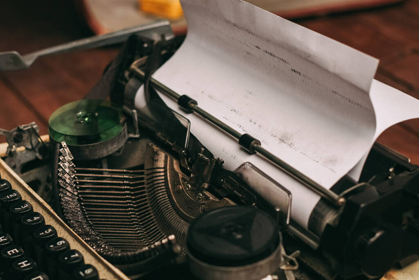 vintage journalist typewriter retro style nostalgia technology - Photo, Image