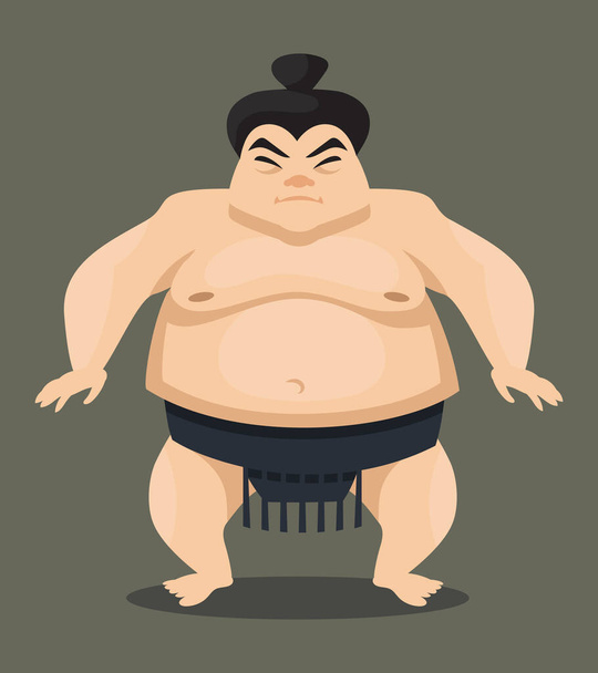 Standing sumo wrestler. - Vector, Image