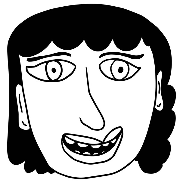Isolated kawaii scared face cartoon design Vector Image