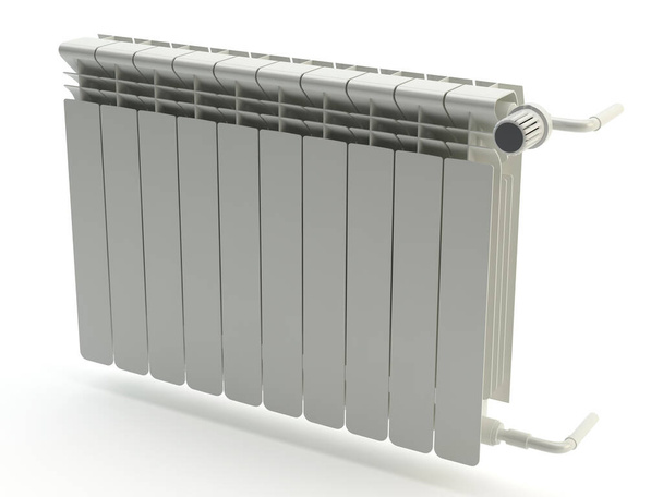 Heating radiator - white background, 3D illustration - Photo, Image