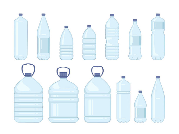 zestaw butelek z wodą - Wektor, obraz