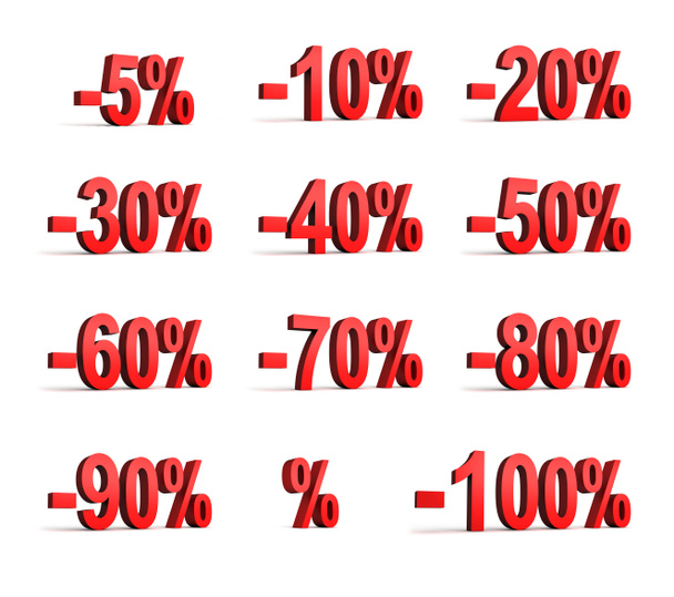 percentage pictogram - Foto, afbeelding